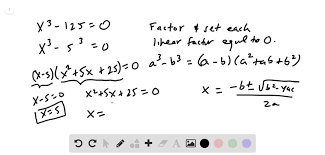 Solved Solve Each Equation X 3 125 0