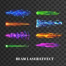 vector beam laser effect for weapon or