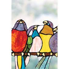 Stained Glass Birds On A Wire