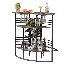 Vecelo Home Bar Unit Oval Bar Table
