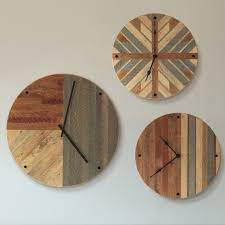 Modern Wood Clock Reclaimed Wood