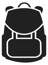 Backpack Icon Black Tourist Bag Hiking