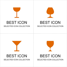 Collection Of Luxury Wine Glass Icons