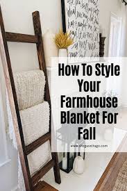 Farmhouse Blanket Ladder For Fall