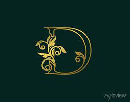 Gold D Luxury Logo Icon Classy Letter