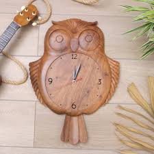 Hand Carved Wall Clock Crafted With