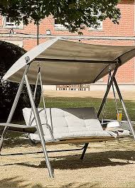Vigo Grey Textilene Double Swing Seat