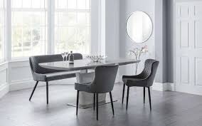 Comet Grey Gloss Extending Dining Table