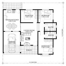 Three Bedrooms Bungalow Floor Plans