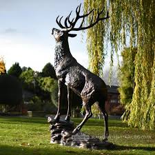 Highland Prince Stag On Rock Sculpture