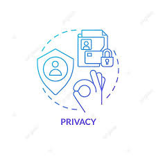 Privacy Blue Gradient Concept Icon