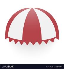 Round Canopy Icon Realistic Style
