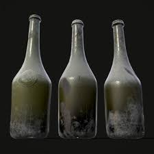 Rustic Dirty Glass Bottles 3d Model