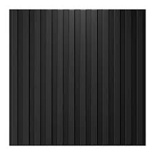 Art3d Slat Fluted Design 1 16 In X 1 7 16 Ft X 1 3 5 Ft Black Square Edge Decorative 3d Wall Paneling 12 Pack
