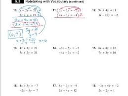 Algebra 1 5 3 Solving Systems Of
