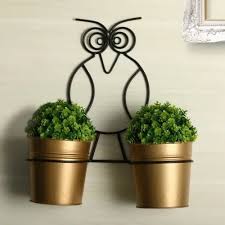 Owl Buckets Metal Wall Planters Pot