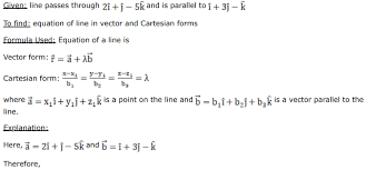 Find The Vector Equation Of The Line