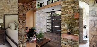 Stone Veneer Interior Design Living
