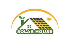 Solar Panel House Logo Vector Icon