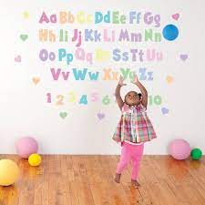 Pastel Rainbow Alphabet Wall Decals Abc