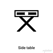 Side Table Icon Vector Isolated On