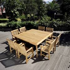 9 Pc Veranda Square Teak Dining Set