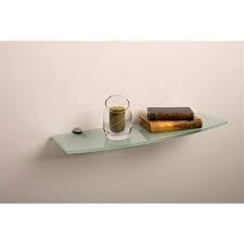 Opaque Glass Decorative Wall Shelf Kit
