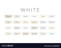 White Paint Color Swatches With Shade