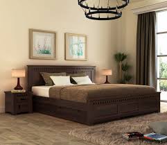 Buy Adolph Sheesham Wood Bed With Side