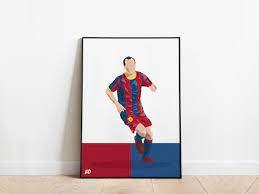 Andres Iniesta Barcelona Icon Football