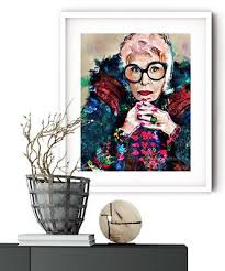 Iris Apfel Wall Art Fashion Icon Iris