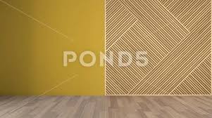 Empty Room With Wooden Panel Parquet