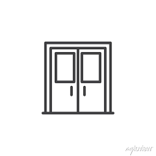 Entrance Door Outline Icon Linear