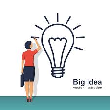 Big Idea Concept Business Woman Draws