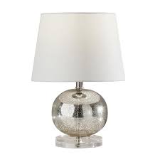 Mercury Glass Globe Table Lamp