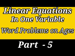 Linear Equations In One Variable Part