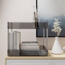 Rectangle Grey Shelf Counter 2 Tiers
