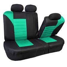Fh Group Premium 3d Air Mesh 47 In X 23 In X 1 In Air Bag Compatible Full Set Car Seat Covers Green