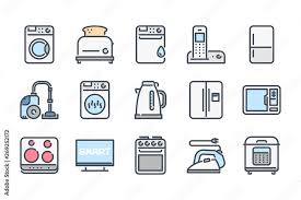 Home Appliances Related Color Line Icon