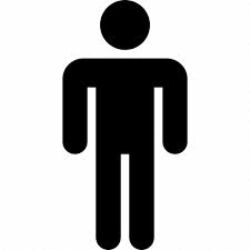 Bathroom Male Objects Sign Solid