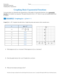 Graph Exponential Functions