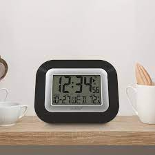 La Crosse Technology Wt 8005u B Int Atomic Digital Wall Clock With Indoor Temperature Black