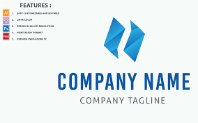 Blue Color Icon Company Vector Design