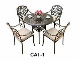 Cast Iron Dining Chair And Table Set