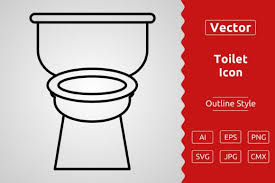 Vector Toilet Outline Icon Design