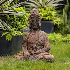 Buddha Brown Stone Outdoor Ornaments