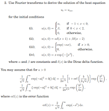 Solved 2 Use Fourier Transforms To