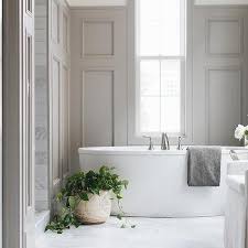 Blue Bathroom Wood Paneling Design Ideas