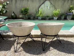 Concrete Planters In The Style Of