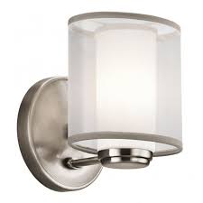 Contemporary Pewter Finished Wall Light